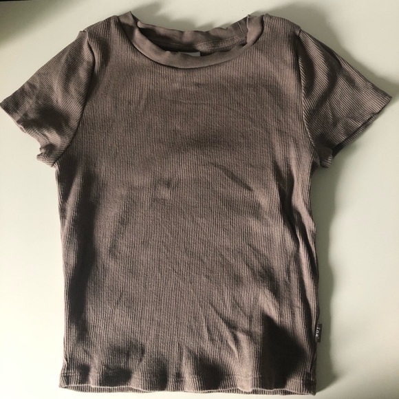 TNA Tops - TNA Cropped Rib T-Shirt